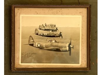 Authentic World War II   P-47 Fighter Planes Signed Lt. Jack D Johnson
