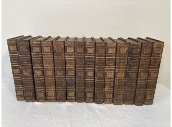 Complete Set 1812 The Works Of Beaumont And Fletcher In 14 Volumes Leather Bound