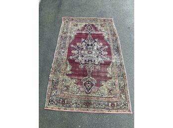76X 48  Antique Lavier Kerman Carpet  Hand Made