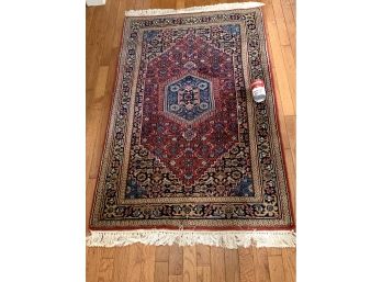 62 X 35 Vintage Semi Antique Hand Woven Carpet Iran