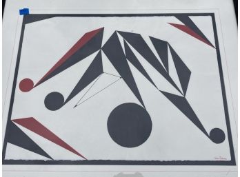 Modernist Tomas Deacon Ink Of Paper 30' X 22'