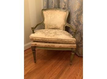 Vintage Painted French Open Arm Chair