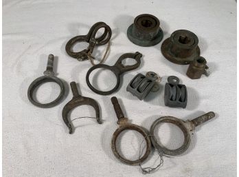 Lot Of Antique & Vintage Boat Bronze And Galvanized Hardware