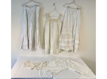 Lot Of 5 Victorian White Undergarments