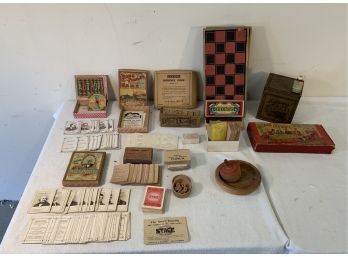 Lot Of Vintage/Antique Card And Table Games