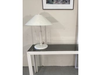 Minimalist 1980s White IKEA Metal Table Lamp Modern MCM