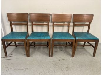 Set Of 4 Mid-Century Oak Dining Chairs Heywood Wakefield Style