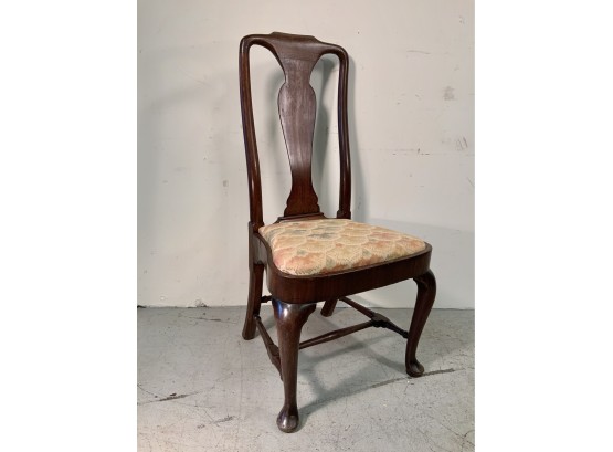 Antique Queen Anne Balloon Seat Walnut Chair Circa 1760-1770