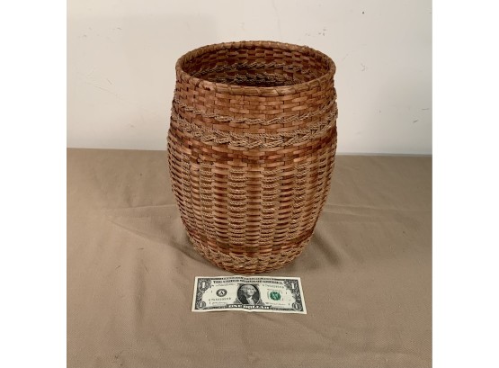 Maine Native American Herb Basket Sweetgrass & Maple Splint