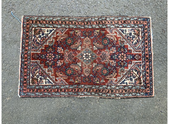 24 X 38 Vintage Handmade Wool Persian Carpet
