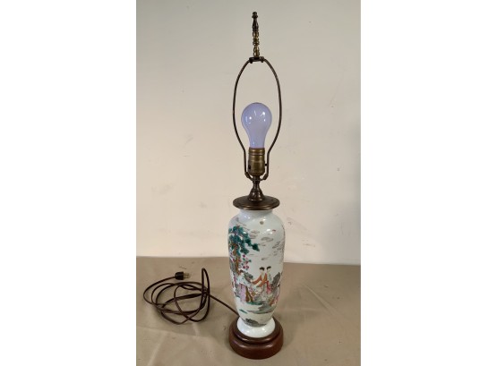 Antique Asian Porcelain Vase / Table Lamp