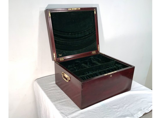 Antique Reed & Barton Solid Mahogany Silver Chest