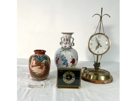 Collection Of Interesting Vases And Clocks