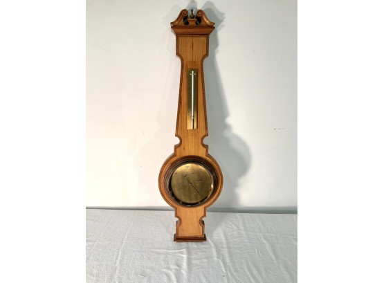 Vintage Satinwood & Rosewood Hanging Wall Barometer