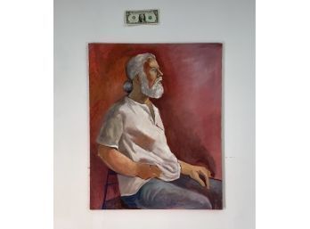 Original Oil On  Canvas Portrait Of A Man