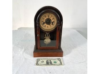 Unusual Antique Waterbury MINIATURE  Alarm Clock Working Condition