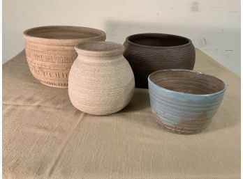4 Mid Century Modern Barbara Dahlin Stoneware Bowls