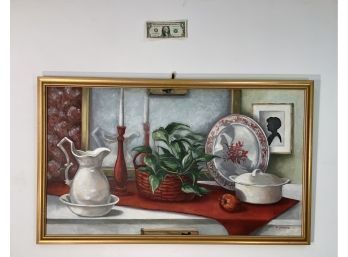 Original Oil On Canvas Table Top Still Life Painting  Signed B Dahlin