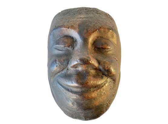 Antique Happy Man Mask, Measurements 8 Long X 5 Wide X 2-1/2 Deep