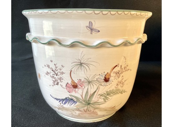 Very Pretty Cashe Pot, Signed & Numbered Made In Germany, Measurements 9 High X 10-1/2 Wide
