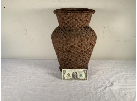 Extra Large American Sweetgrass Woven Basket Vase