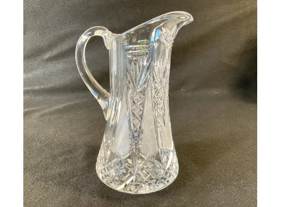Large Victorian Period Crystal Vase, Measurements 18 High X 8 Wide (mouth Of Vase)