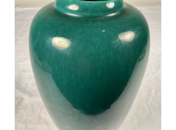 Green Vintage Vase, Madeline Original - CA, Measurements 7-3/4 H X 3-3/4 Wide