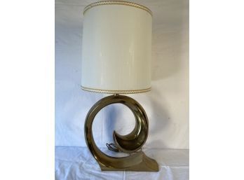 Mid-Century Brass Pierre Cardin Style Wave Lamp