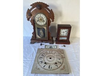 Lot Of 2 Antique Seth Thomas Clocks