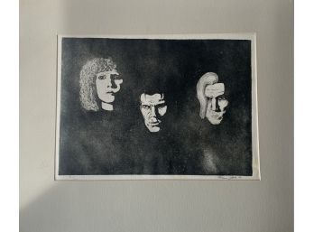 Original Mid Century The Cramps Etching Signed H.Grossman Dated 71