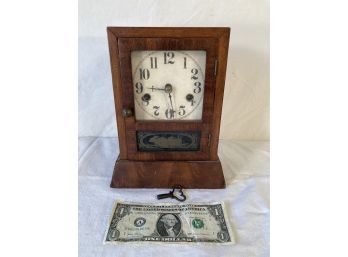 Antique Seth Thomas Mahogany Cottage Clock