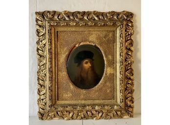 Antique  Dutch Oil Painting Renaissance Man In A Hat