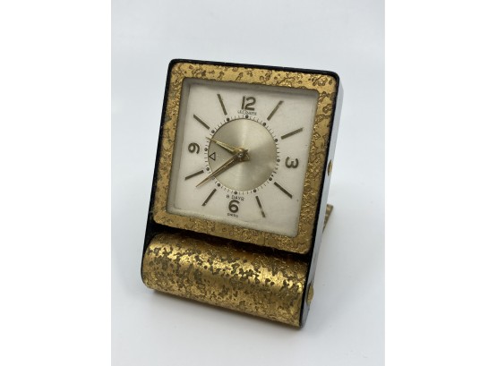 Le Coultre 8 Day Swiss Travel Folding Clock