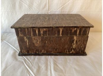 Vintage Japanese Wooden Box With Bark