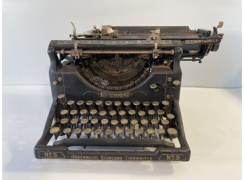 Antique Underwood No 5 Standard Typewriter
