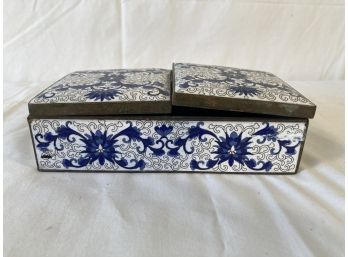 Antique Japanese Cloisonne 2 Sided Box