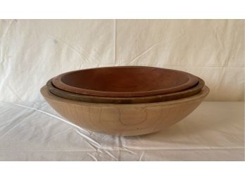 Weston Bowl Mill Set Of 3 Wooden Nesting Bowls Vermont