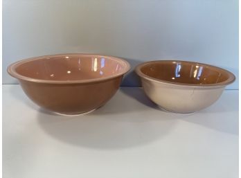 Vintage Pyrex Mixing Bowls Autumn Solid Colors 323, 325