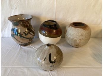 Group Of Vintage Art Pottery Vases