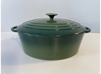 Green Enamel Cast Iron 6.75 Qt. #31 Oval Dutch Oven Made In France