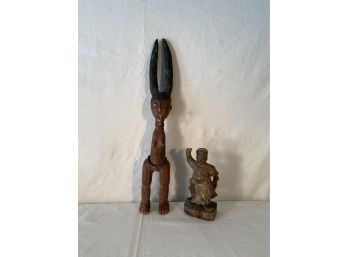 2 Primitive Wood Carvings New Guinea/ Samoa & Asia