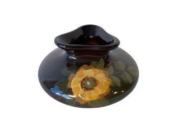 Antique Weller Louwelsa Squat Vase Wildflower