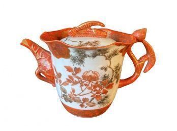 Antique Japanese Kutani Hand Painted Teapot