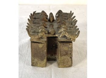 Antique African  Rare  Antique Ashanti Gold Dust Box