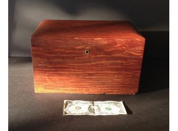 Small Antique Tiger Oak Wood Humidor