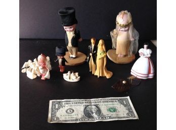 Assortment Of Vintage Wedding Cake Toppers Rose Oneil Cupie Doll