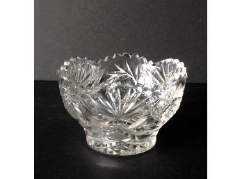 Lovely Cut Crystal Nut Or Candy Bowl