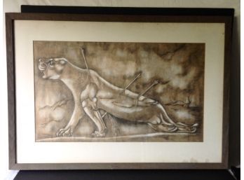 Mythical Beast Original Art By The Late Artist Barbara Dahlin