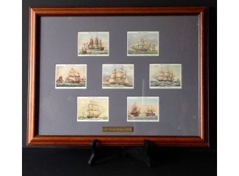 Player's Cigarettes Naval Prints Papers 1936 Double Sided Glass Frame