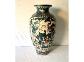 Large Antique. Asian Ceramic Vase / Lamp Chinese Great Color